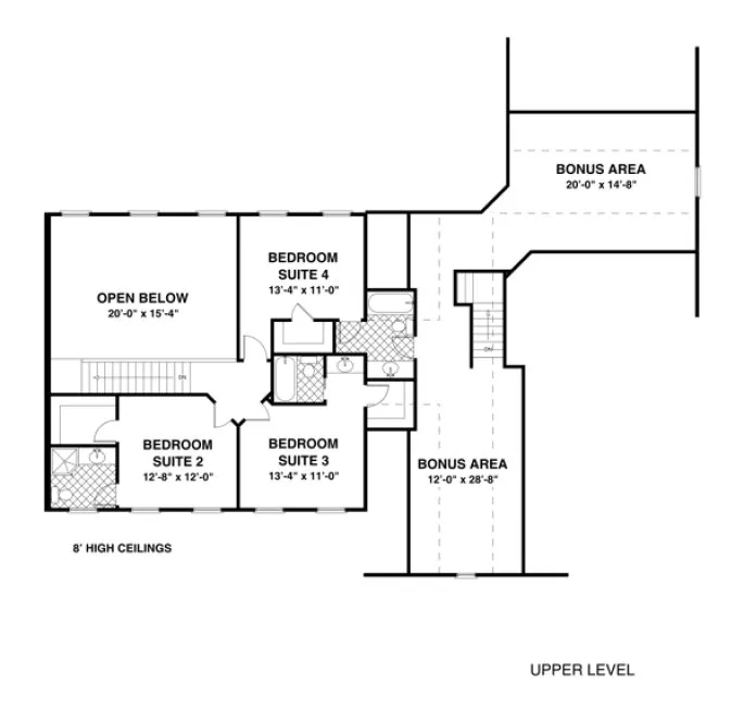 Second Floor Plan for House Plan #270162