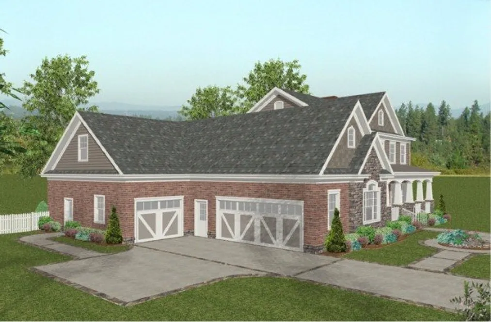 Left Elevation for House Plan #271162