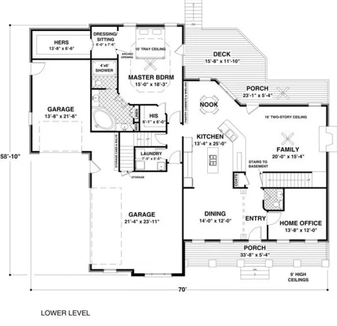 Main Floor Plan for House Plan #271162