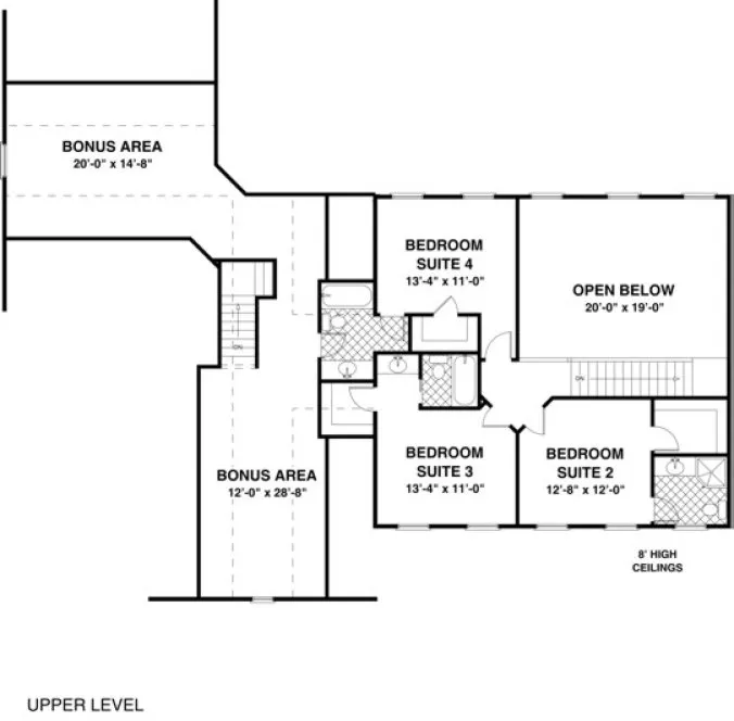 Second Floor Plan for House Plan #271162