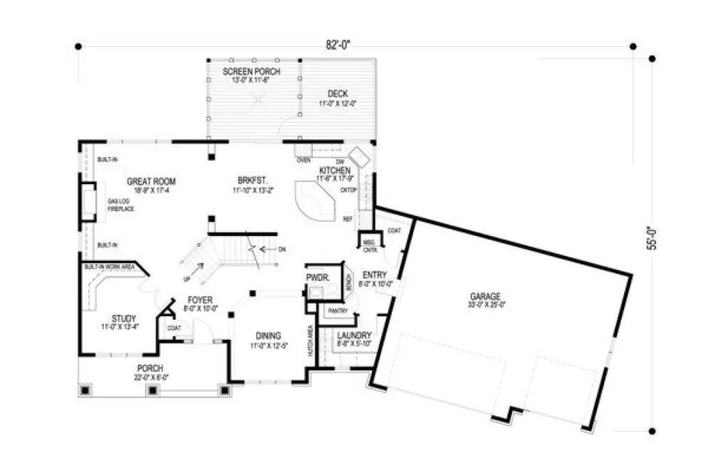 Main Floor Plan for House Plan #273502