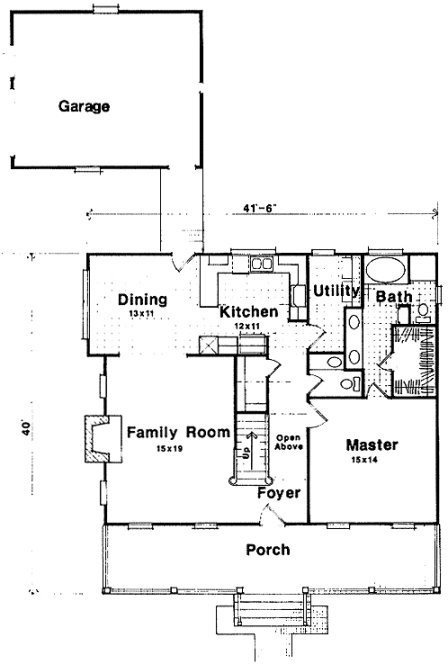 Main Floor Plan for House Plan #113381