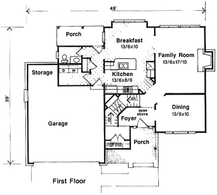 Main Floor Plan for House Plan #115581
