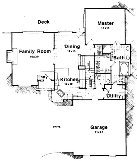 Main Floor Plan for House Plan #118581