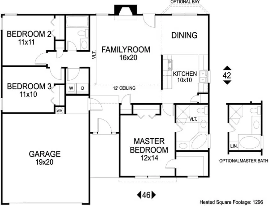 Main Floor Plan for House Plan #275021