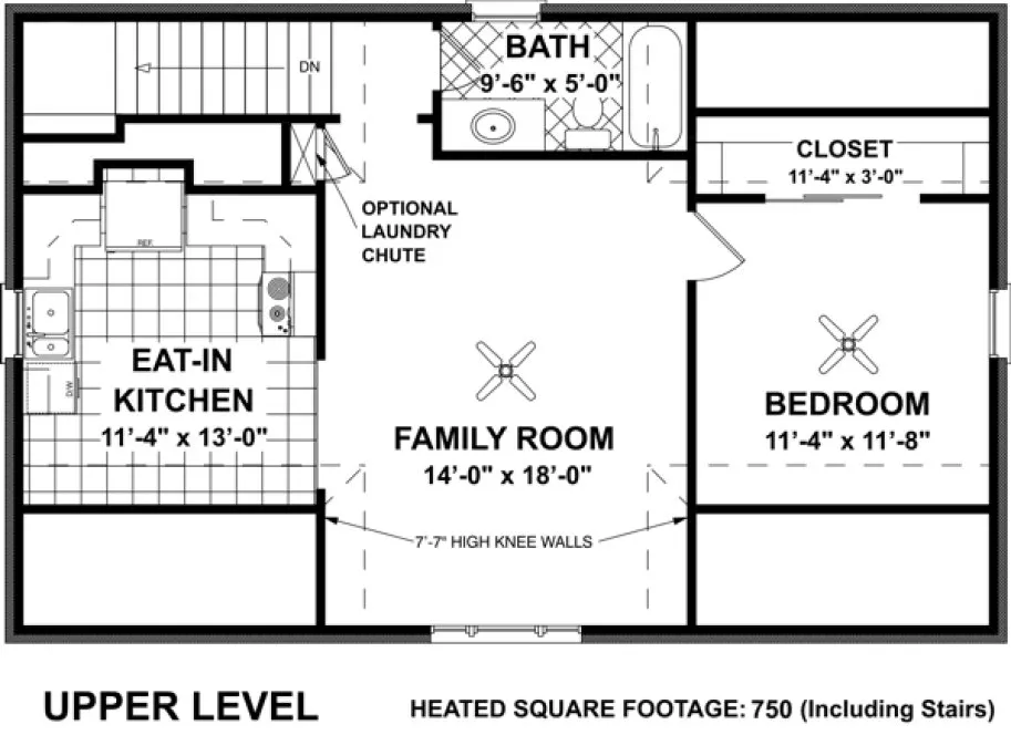 Second Floor Plan for House Plan #271070