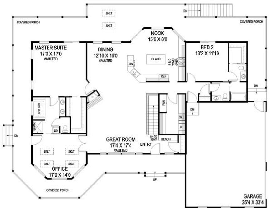 Main Floor Plan for House Plan #164210
