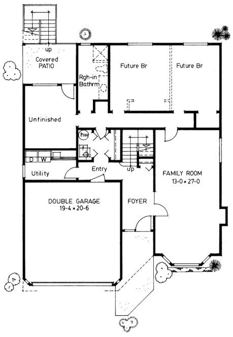 Basement Plan for House Plan #200284