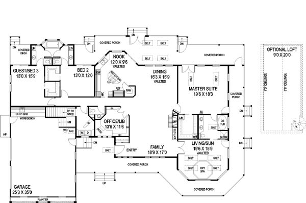 Main Floor Plan for House Plan #169010