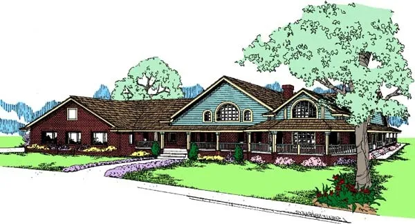 Full Rendering for House Plan #169010