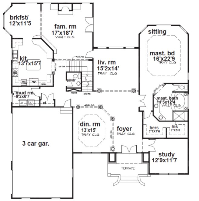 Main Floor Plan for House Plan #394620