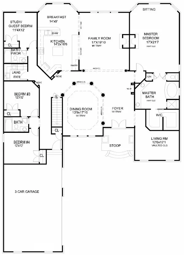 Main Floor Plan for House Plan #393720