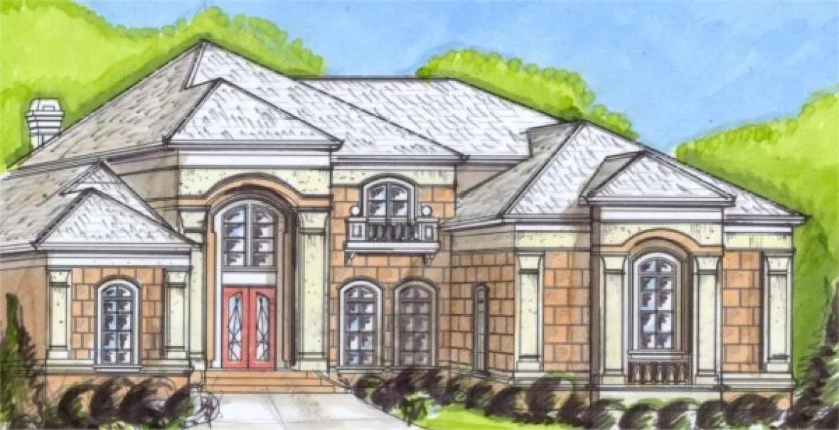 Full Rendering for House Plan #393020