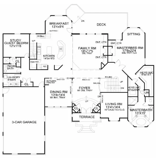 Main Floor Plan for House Plan #397700