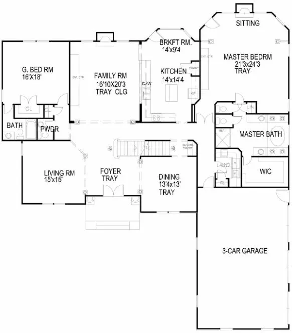 Main Floor Plan for House Plan #394300