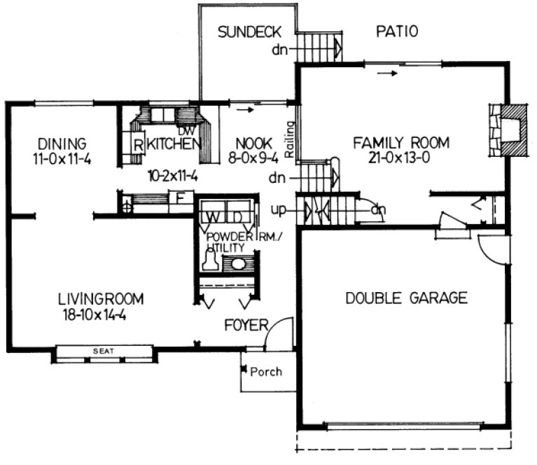 Main Floor Plan for House Plan #200918