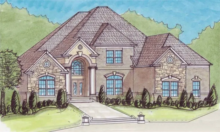 Full Rendering for House Plan #394400