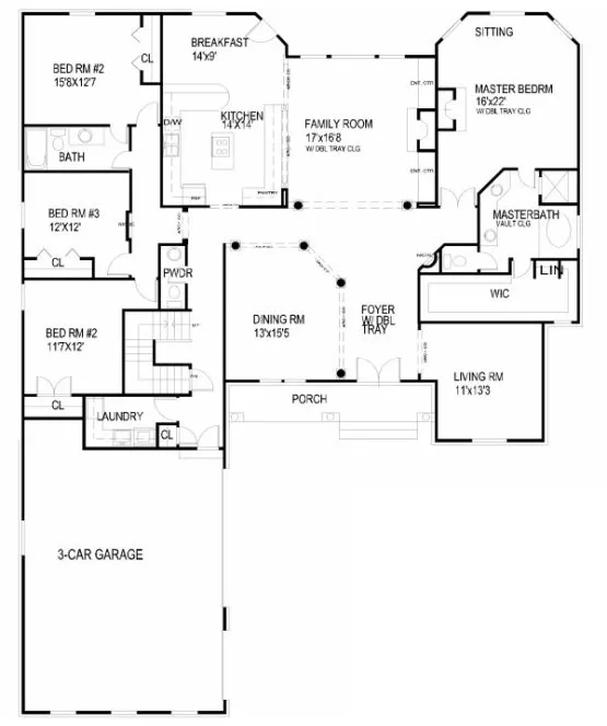Main Floor Plan for House Plan #395720