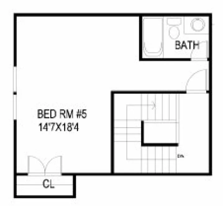 Second Floor Plan for House Plan #395720