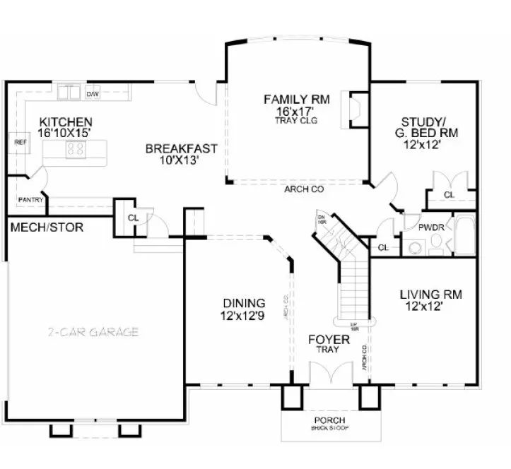 Main Floor Plan for House Plan #395420