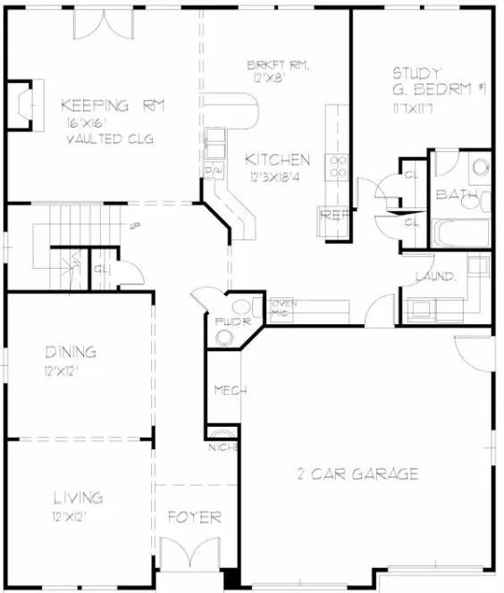 Main Floor Plan for House Plan #391120