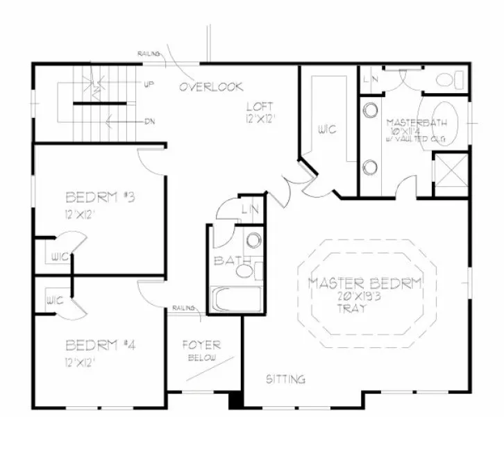 Second Floor Plan for House Plan #391120