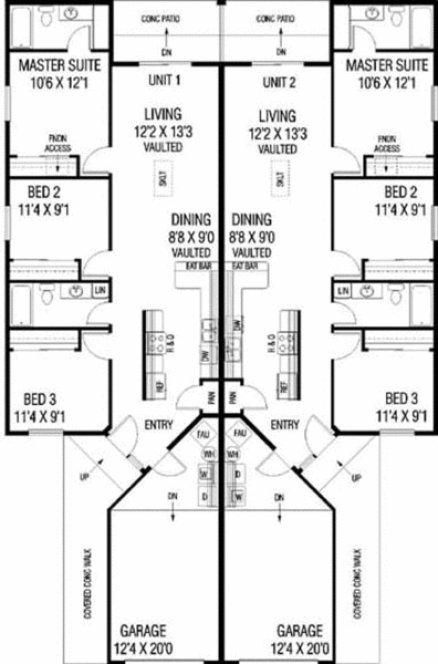 Main Floor Plan for House Plan #163000