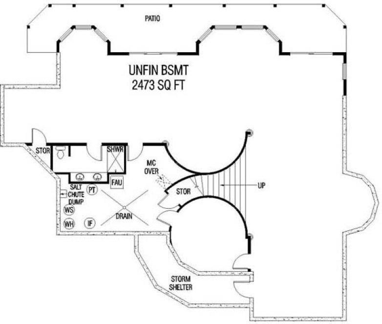 Basement Plan for House Plan #169690