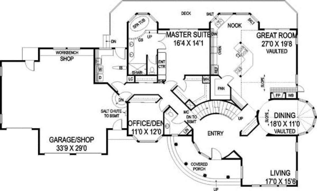 Main Floor Plan for House Plan #169690