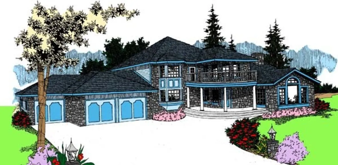 Full Rendering for House Plan #169690