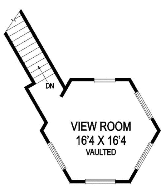 Second Floor Plan for House Plan #164590