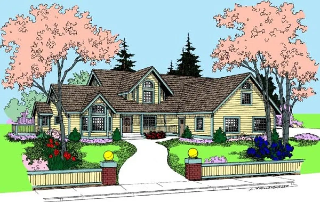 Full Rendering for House Plan #161390