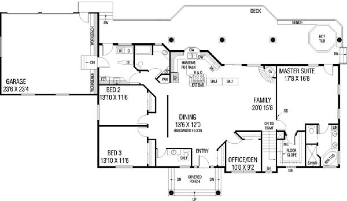 Main Floor Plan for House Plan #163180