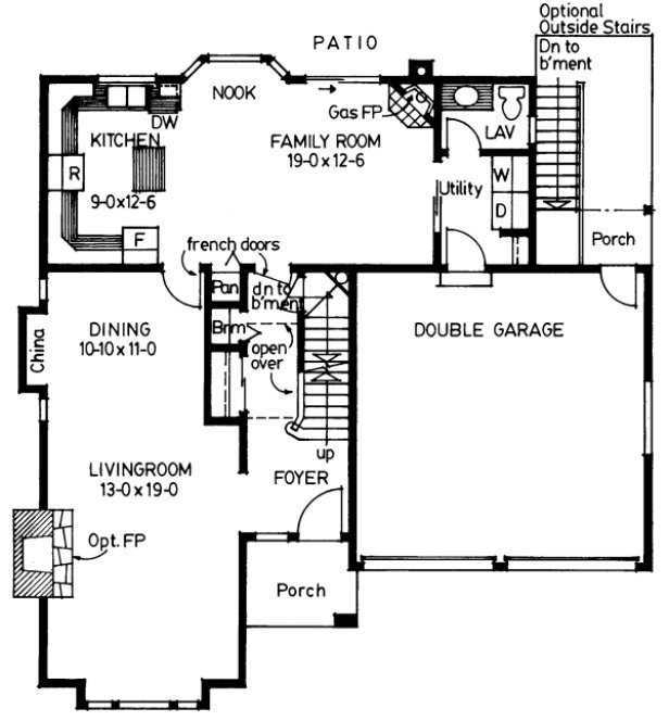 Main Floor Plan for House Plan #200923