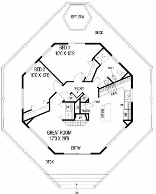 Main Floor Plan for House Plan #161570
