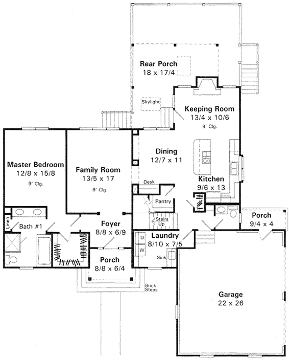 Main Floor Plan for House Plan #114991