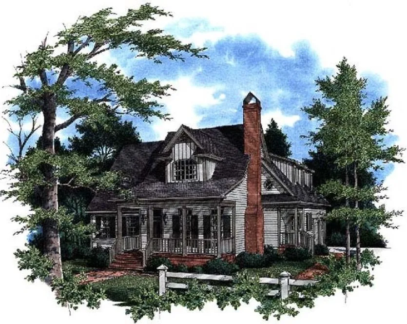 Full Rendering for House Plan #110102