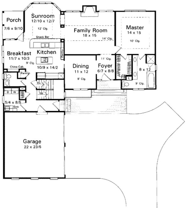Main Floor Plan for House Plan #118412
