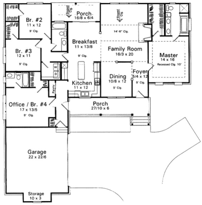 Main Floor Plan for House Plan #118512