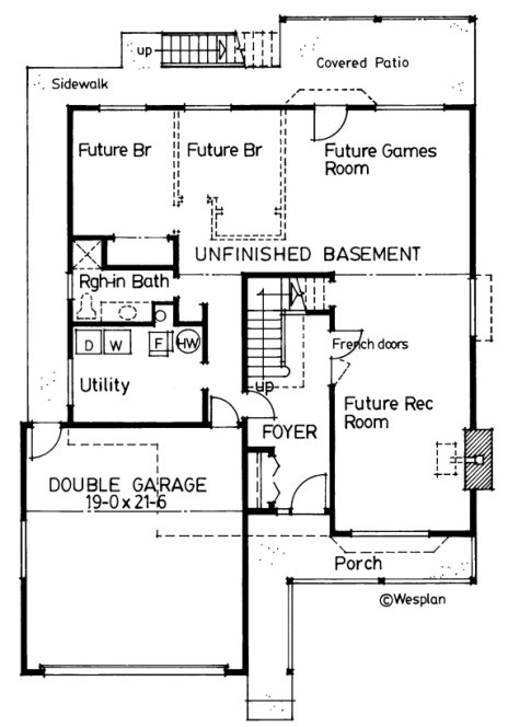 Basement Plan for House Plan #200927