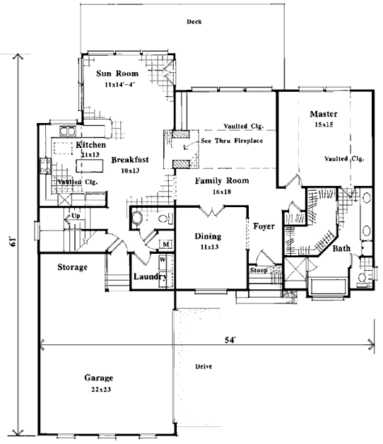 Main Floor Plan for House Plan #110122