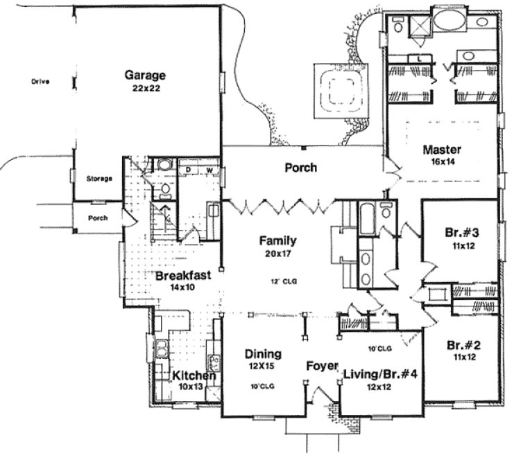 Main Floor Plan for House Plan #115122