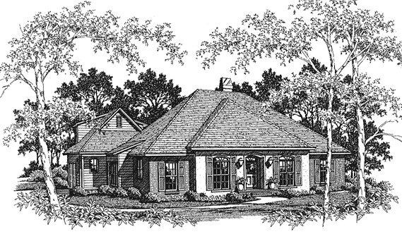 Full Rendering for House Plan #115122