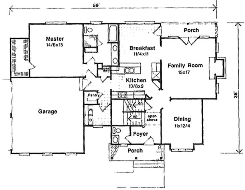 Main Floor Plan for House Plan #115322
