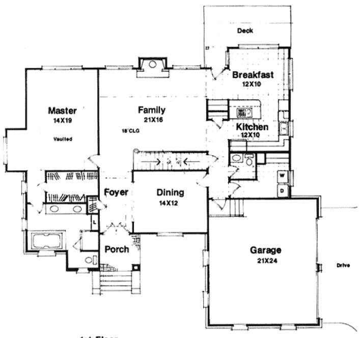 Main Floor Plan for House Plan #111432