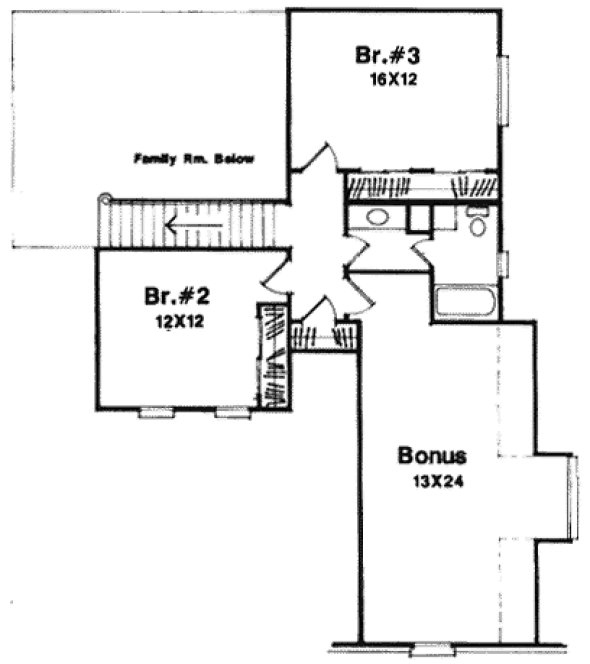 Second Floor Plan for House Plan #111432