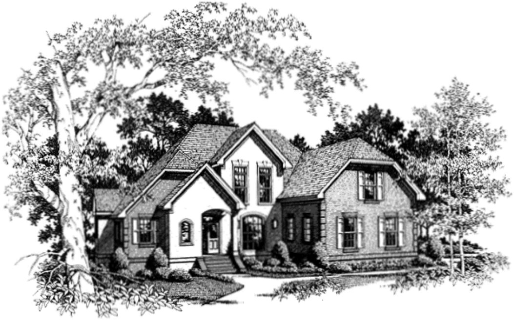 Full Rendering for House Plan #111432