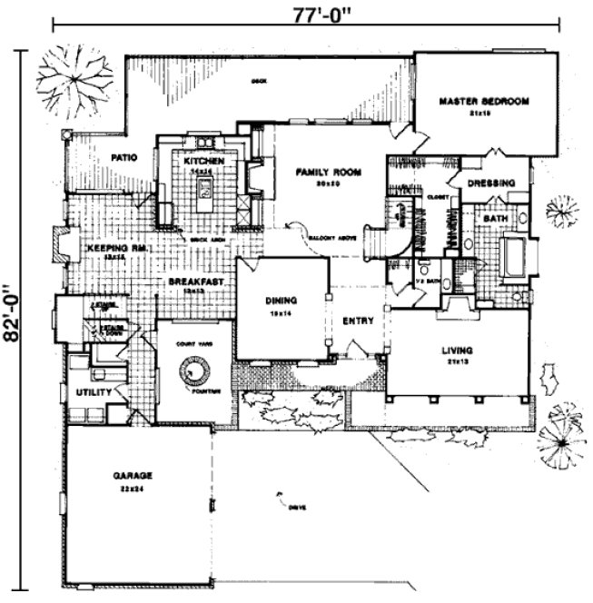 Main Floor Plan for House Plan #110244
