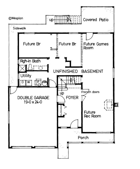 Basement Plan for House Plan #200928