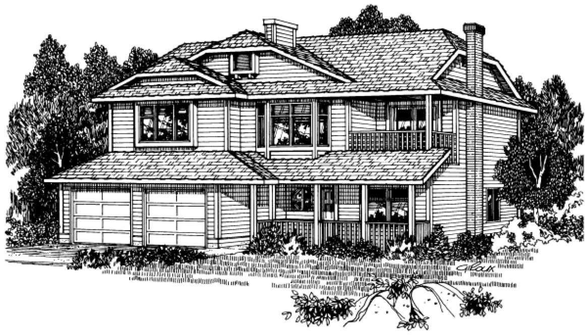 Full Rendering for House Plan #200928